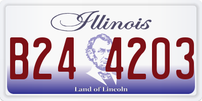 IL license plate B244203