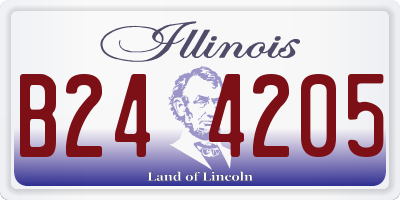IL license plate B244205