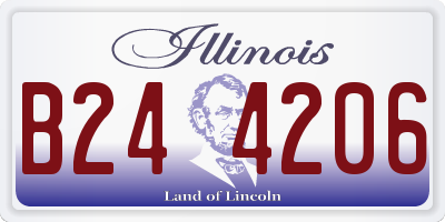 IL license plate B244206