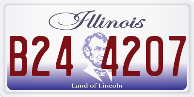 IL license plate B244207