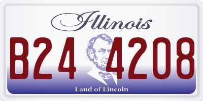 IL license plate B244208