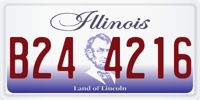 IL license plate B244216