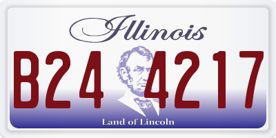IL license plate B244217