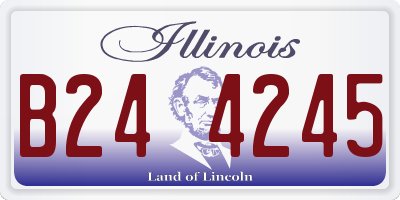IL license plate B244245