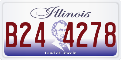 IL license plate B244278