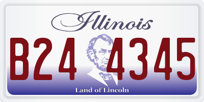 IL license plate B244345