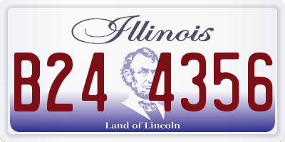 IL license plate B244356