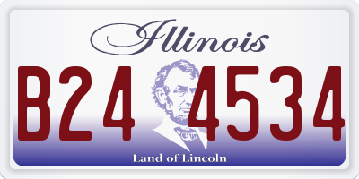 IL license plate B244534