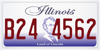 IL license plate B244562