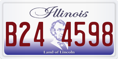 IL license plate B244598