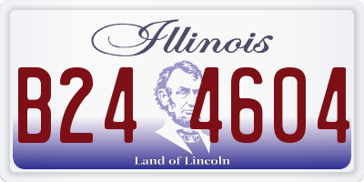 IL license plate B244604
