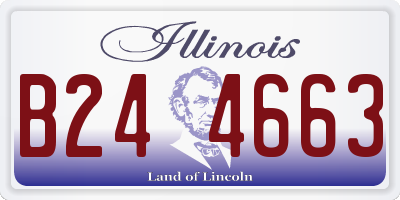 IL license plate B244663