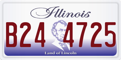 IL license plate B244725
