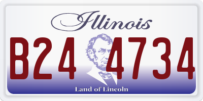 IL license plate B244734