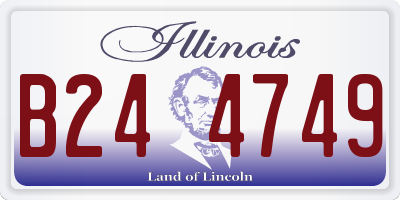 IL license plate B244749