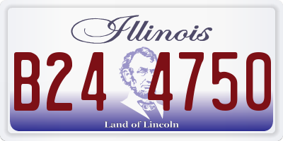 IL license plate B244750