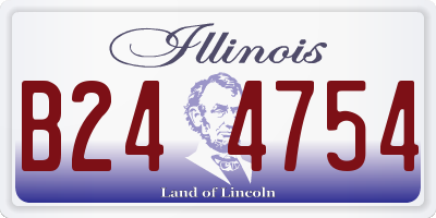 IL license plate B244754