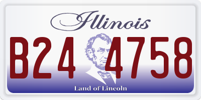 IL license plate B244758
