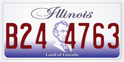 IL license plate B244763
