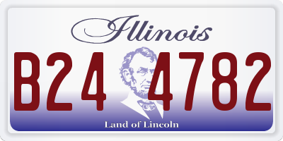 IL license plate B244782