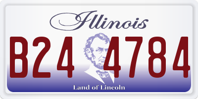 IL license plate B244784
