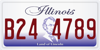 IL license plate B244789