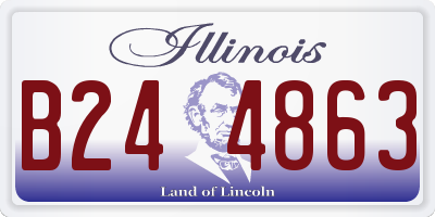 IL license plate B244863