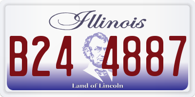 IL license plate B244887