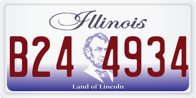 IL license plate B244934