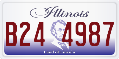 IL license plate B244987