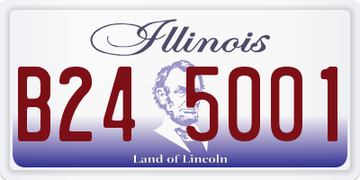 IL license plate B245001