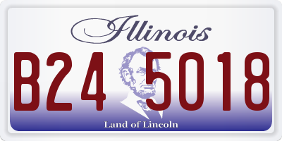 IL license plate B245018