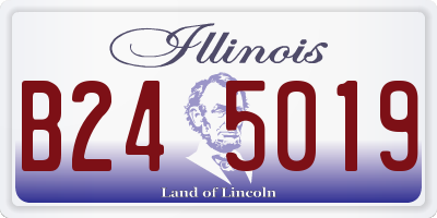 IL license plate B245019
