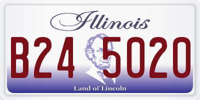 IL license plate B245020