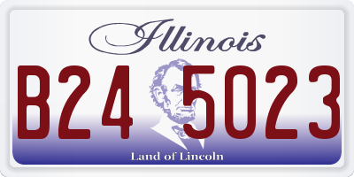 IL license plate B245023