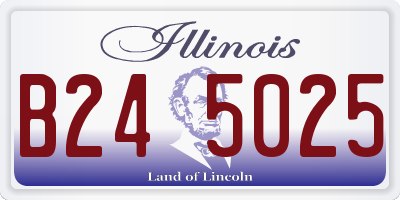 IL license plate B245025