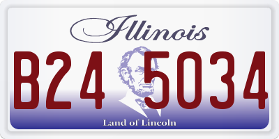 IL license plate B245034