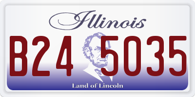 IL license plate B245035