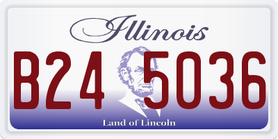 IL license plate B245036