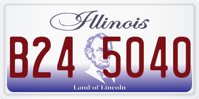 IL license plate B245040