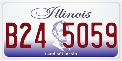 IL license plate B245059