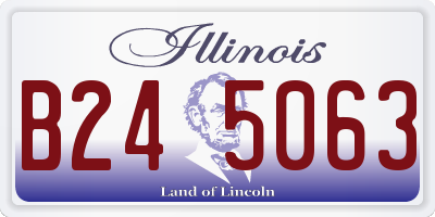 IL license plate B245063