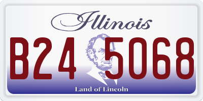 IL license plate B245068