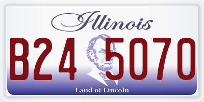 IL license plate B245070
