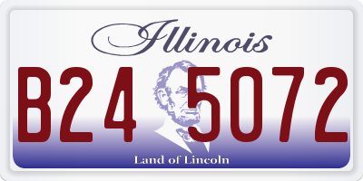 IL license plate B245072