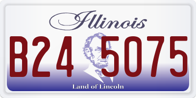 IL license plate B245075