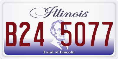 IL license plate B245077