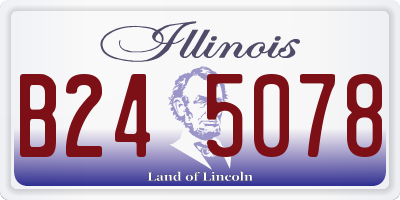 IL license plate B245078