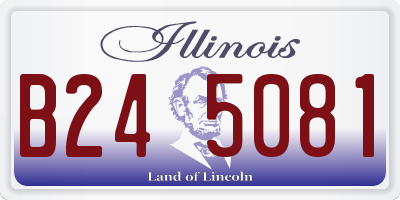 IL license plate B245081