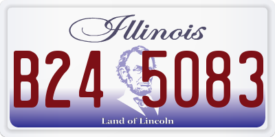 IL license plate B245083